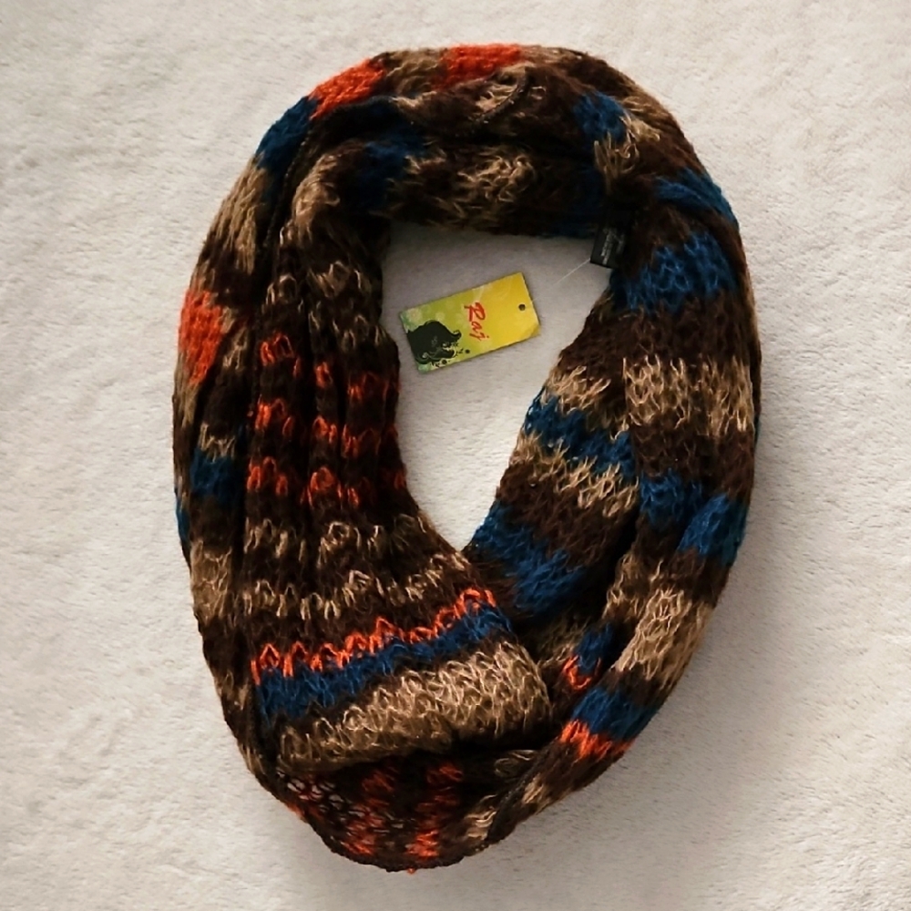 Raj Multicolor Knit Infinity Scarf